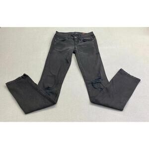 Level 99 Factory Distressed Lily Skinny Straight Women's Jeans Black Size 25